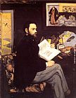 Eduard Manet Famous Paintings - Portrait of Emile Zola
